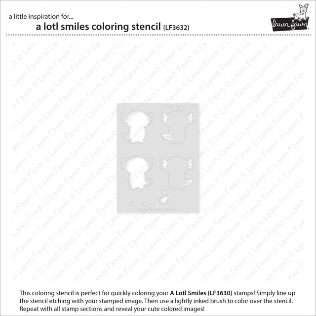 Lawn Fawn A Lotl Smiles Coloring Stencil
