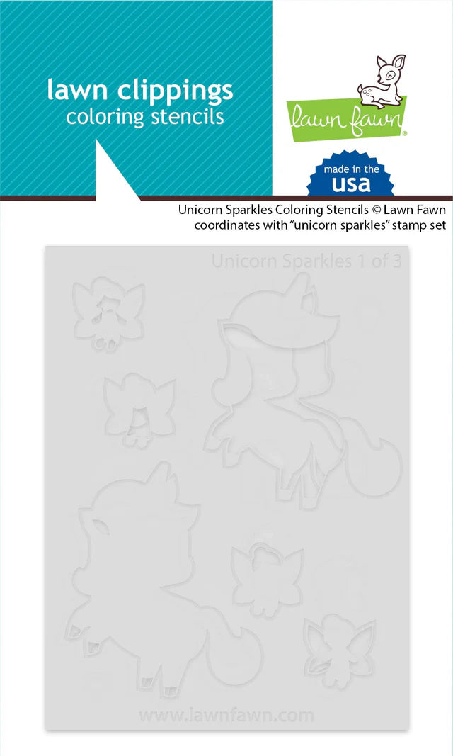 Lawn Fawn Unicorn Sparkles Coloring Stencil