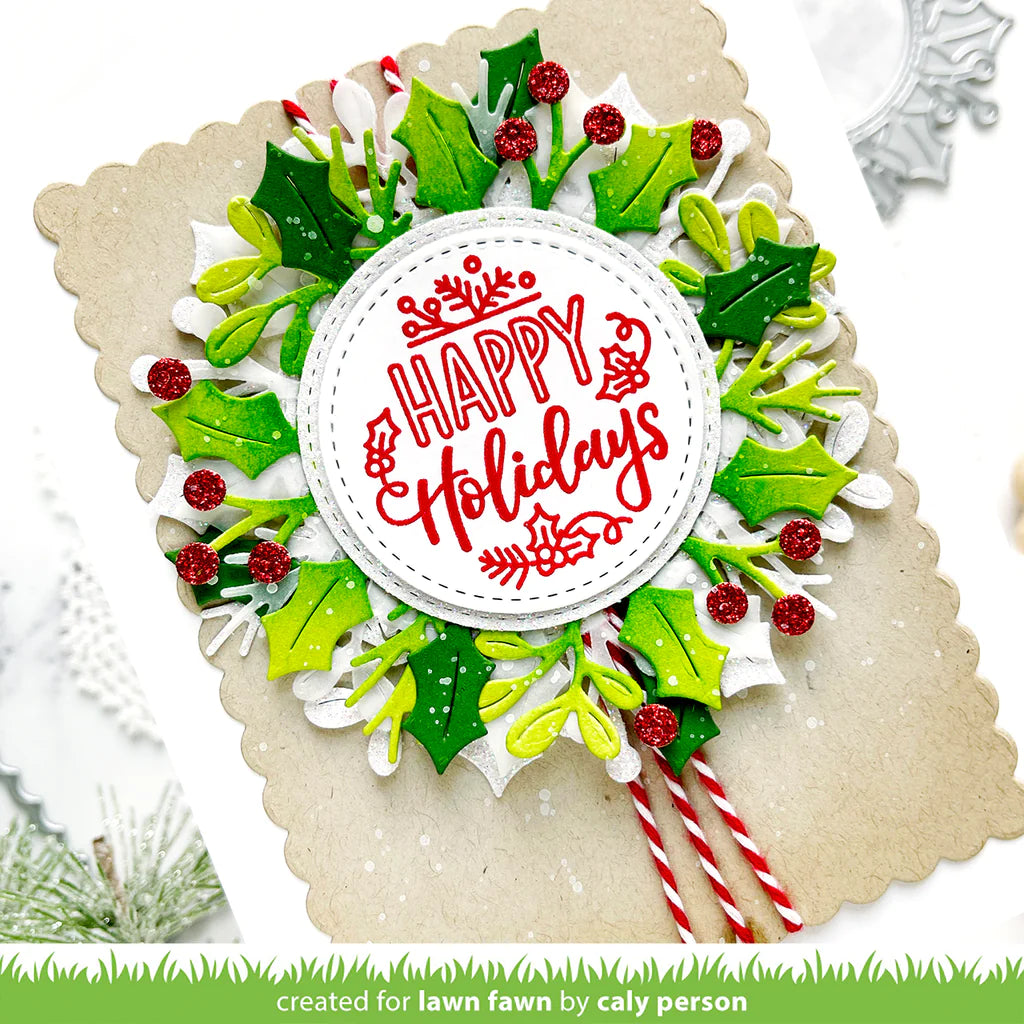Lawn Fawn Magic Iris Holly Wreath Add-On