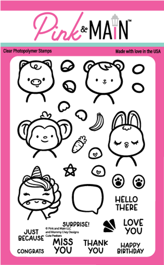 Pink & Main Cute Peekers Stamp Set