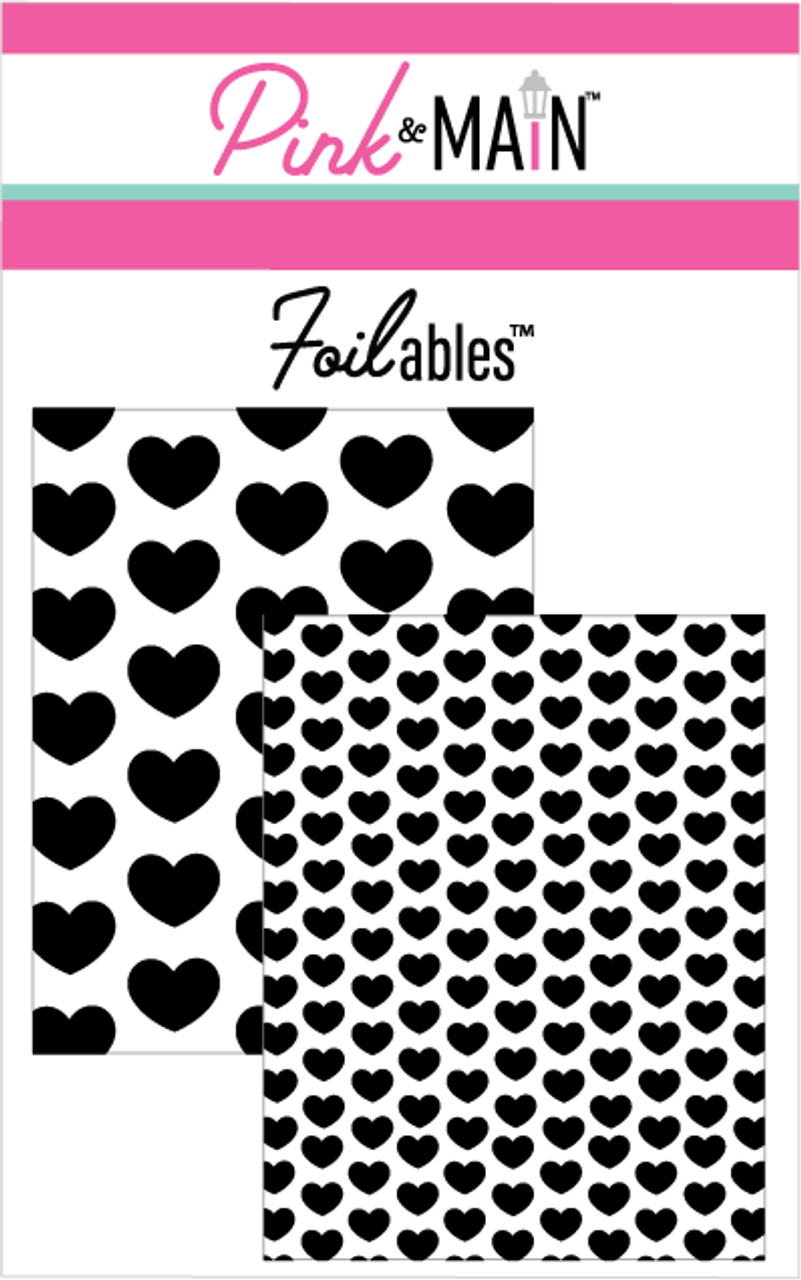 Pink & Main Polka Hearts Foilables Sheets