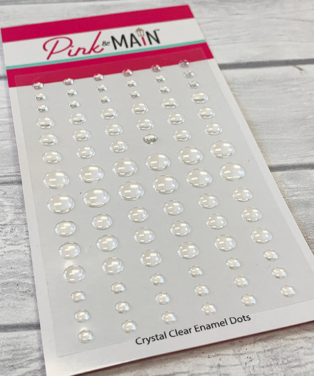 Pink & Main Crystal Clear Glitter Enamel Dots