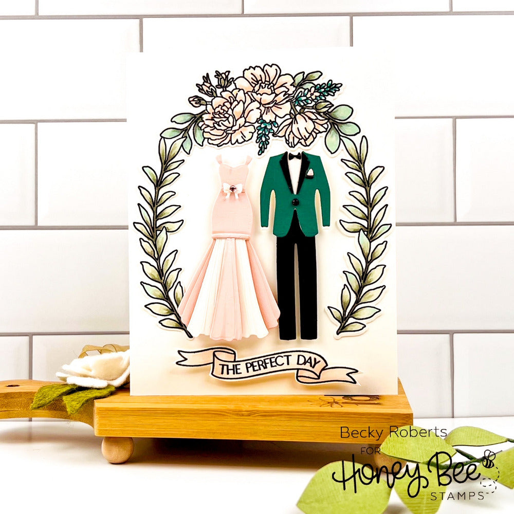 Honey Bee Stamps Inside: Wedding Sentiments 6 x 6 Stamp Set