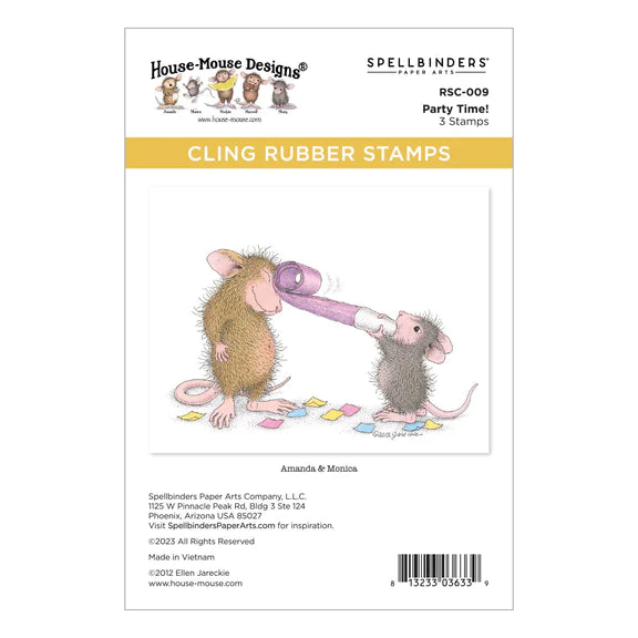 Spellbinders Party Time! Cling Rubber Stamp (House-Mouse)