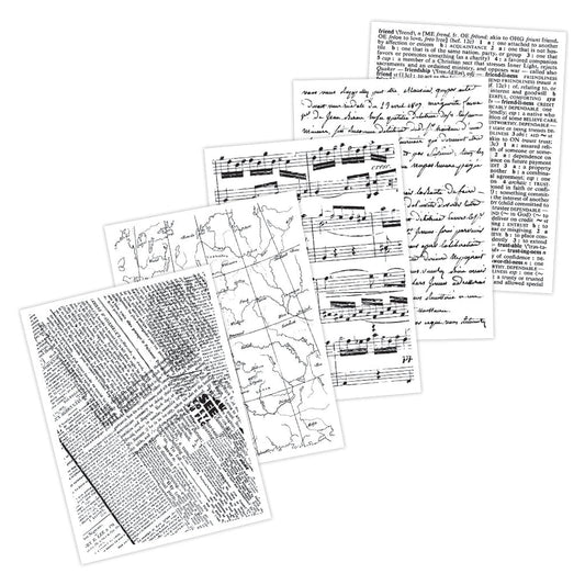 Hero Arts Collage Backgrounds Pt. 2 Hero Transfers (White)
