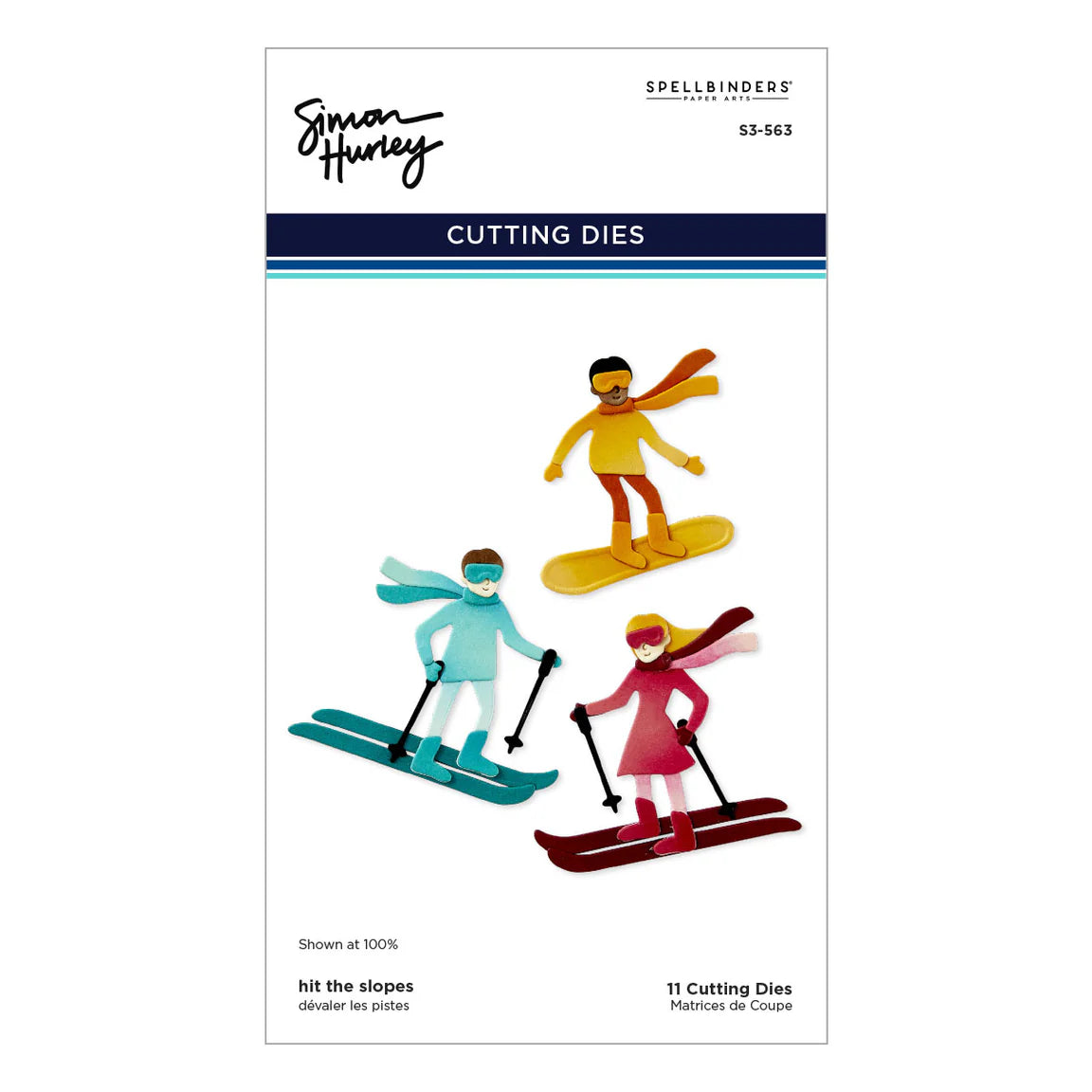 ski-son's greetings Dies and 3D Embossing Folder Bundle by Simon Hurley