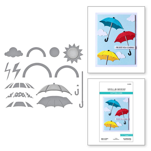 Spellbinders Rain or Shine Etched Die Set - Vicky Papaioannou