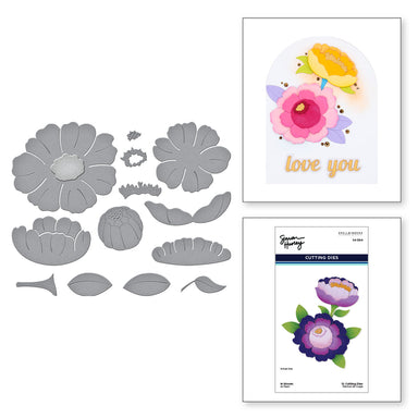 In Bloom Etched Dies from the Metamorphosis Collection - Simon Hurley and Spellbinders