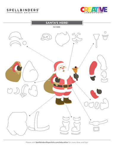 Spellbinders Santa's Here! Etched Dies