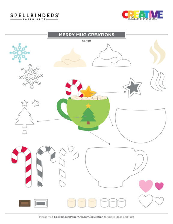 Spellbinders Merry Mug Creations Etched Dies (Nichol Spohr)
