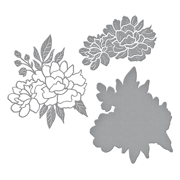 Spellbinders Peony Celebration Dies