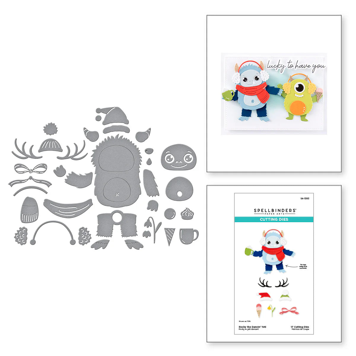 Spellbinders Rocky the Dancin' Yeti Etched Dies