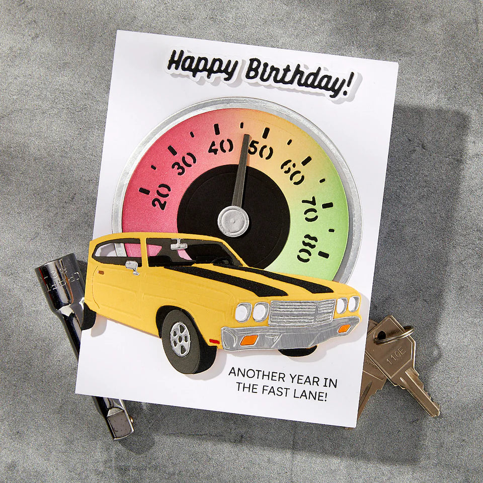 Spellbinders Speedometer Die Set by Mindy Eggen