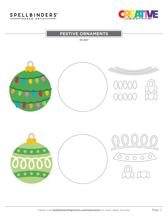 Spellbinders Festive Ornaments Etched Dies (Nichol Spohr)