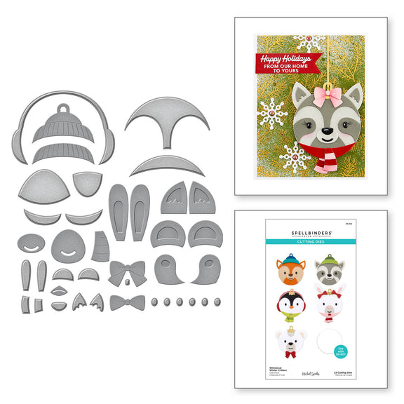 Spellbinders Whimsical Winter Critters Etched Dies (Nichol Spohr) - Add-on Set