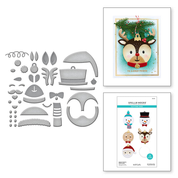 Spellbinders Santa's Festive Circle Crew Etched Dies (Nichol Spohr) - Add-on Set