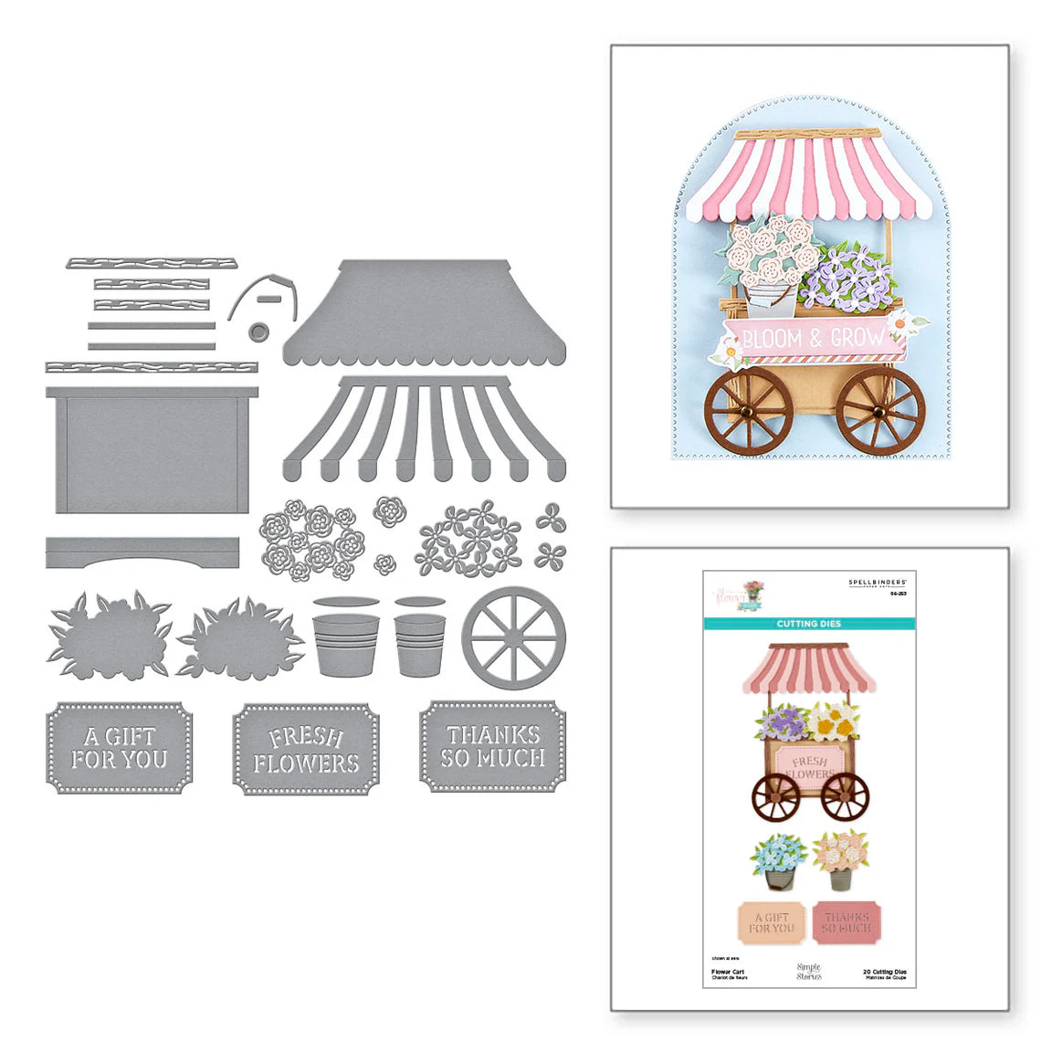 Spellbinders Flower Cart Die Set
