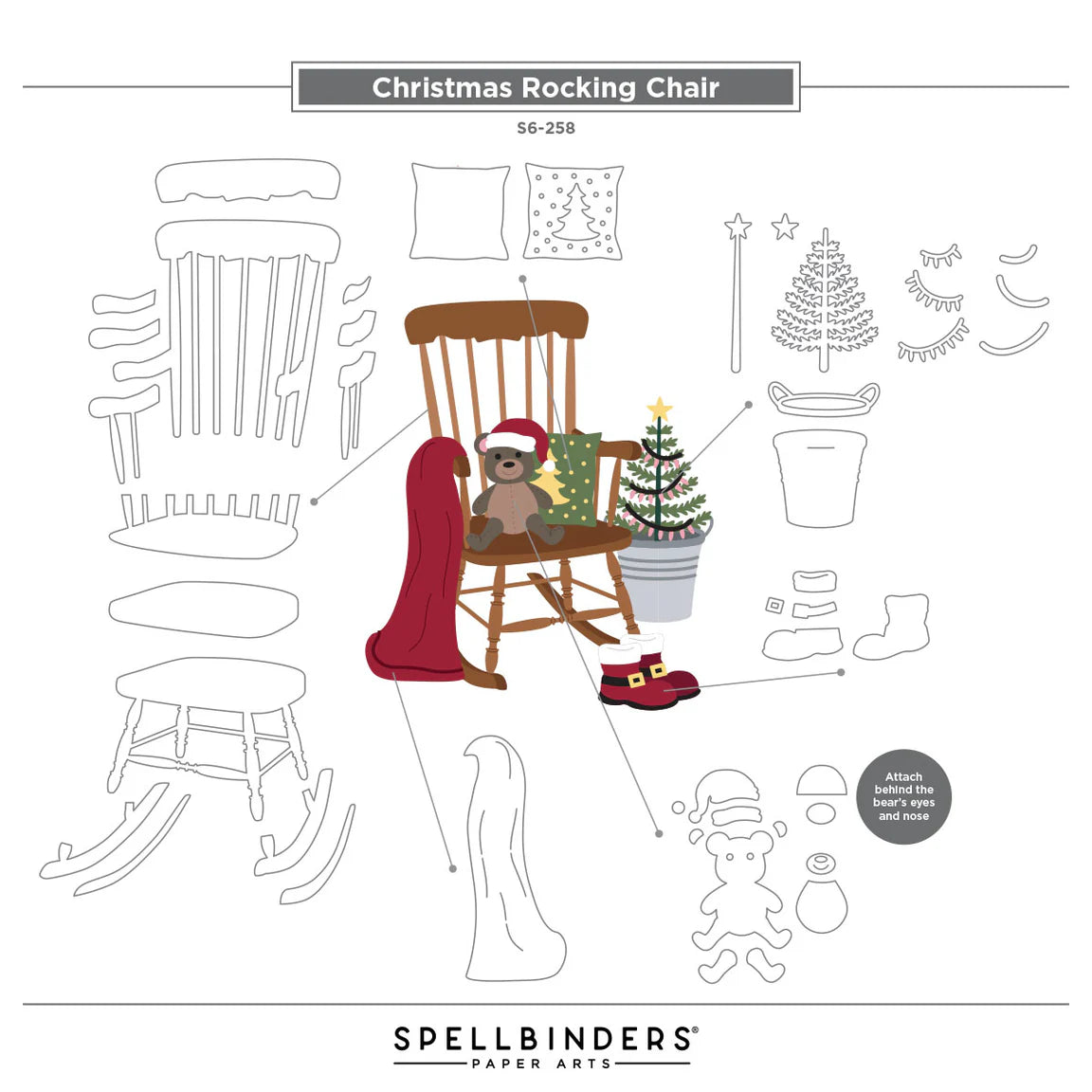 Spellbinders Christmas Rocking Chair Die set