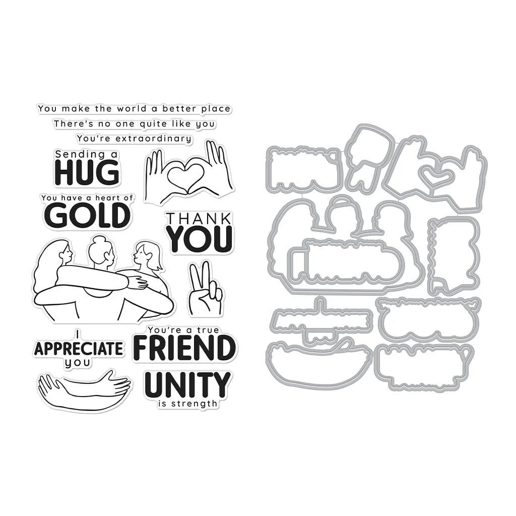 Hero Arts Appreciate You Stamp and Die Bundle