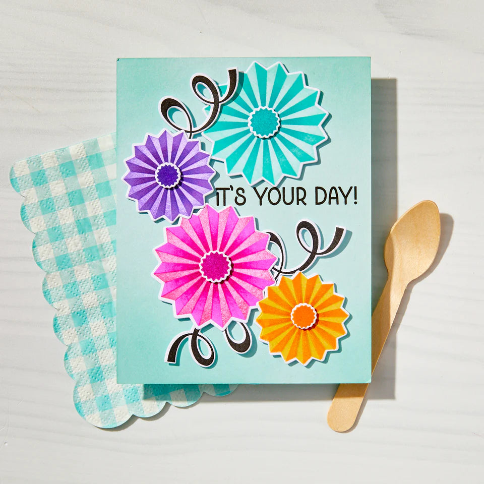 Hero Arts Party Fans Stamp and Die Bunde