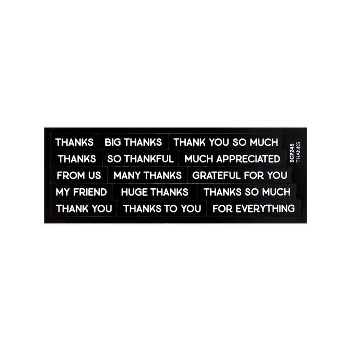 Waffle Flower Subsentiments Thanks Diecut Strips