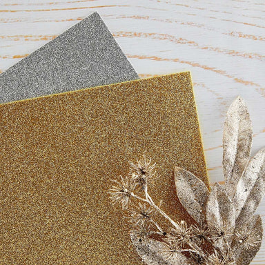 Spellbinders Pop-Up Die Cutting Glitter Foam Sheets - Gold & Silver