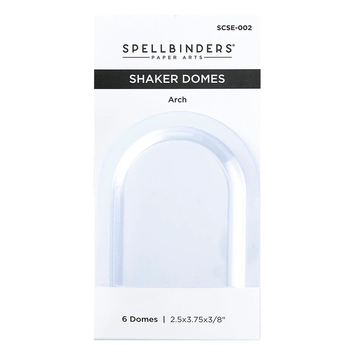 Spellbinders Arch Shaker Dome - 6pk