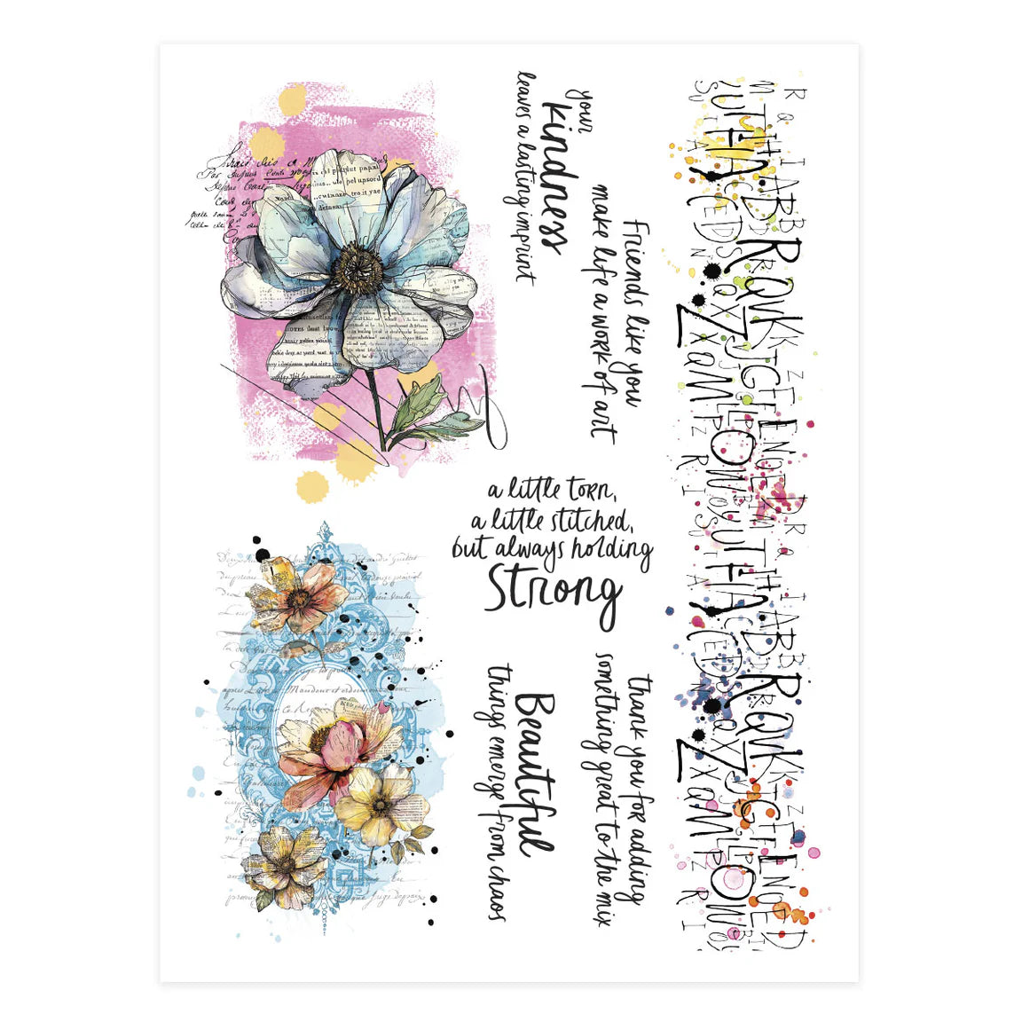 Spellbinders Beautifully Imperfect Rub-on Transfers