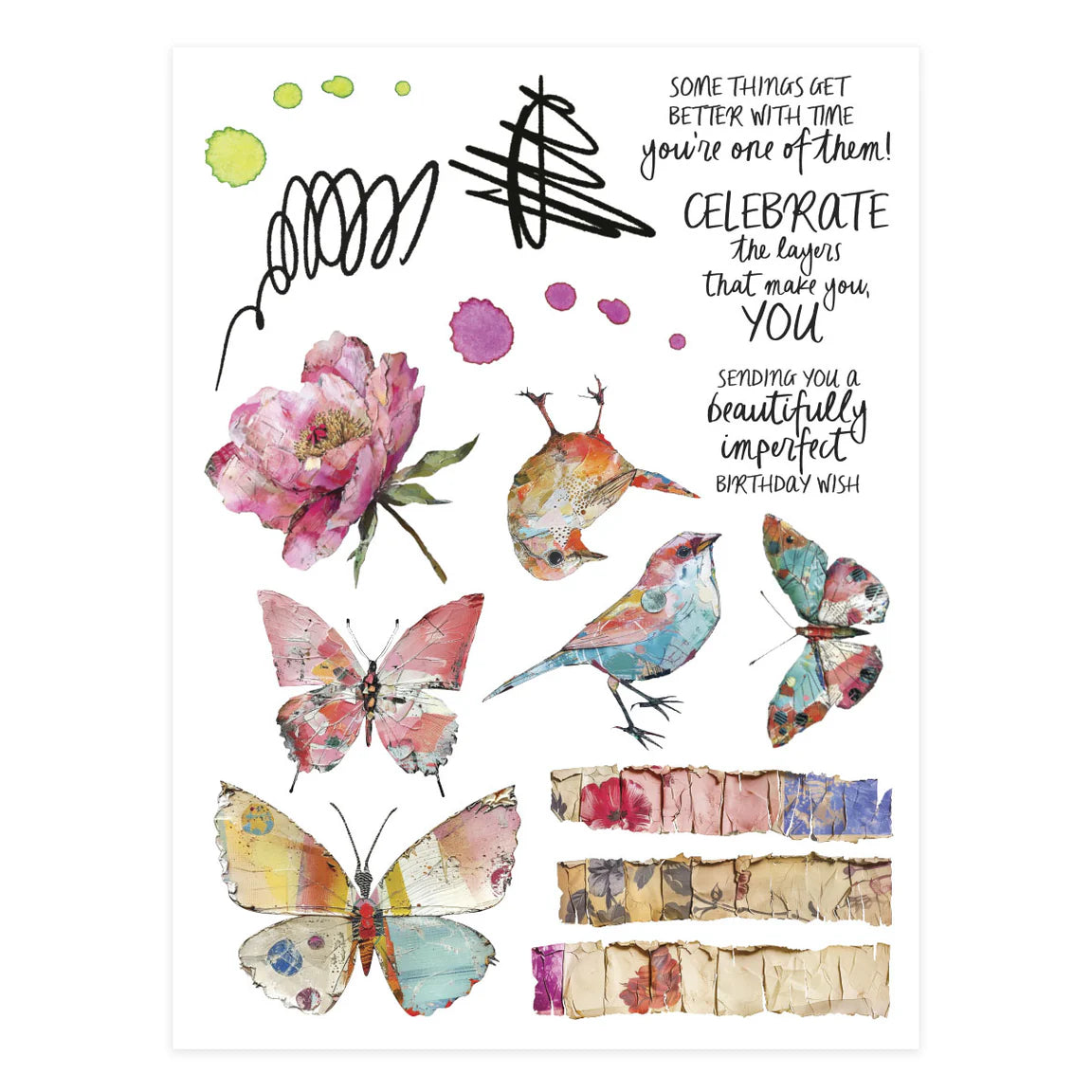 Spellbinders Beautifully Imperfect Rub-on Transfers
