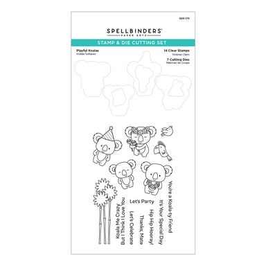 Spellbinders Playful Koalas Stamp and Die Set