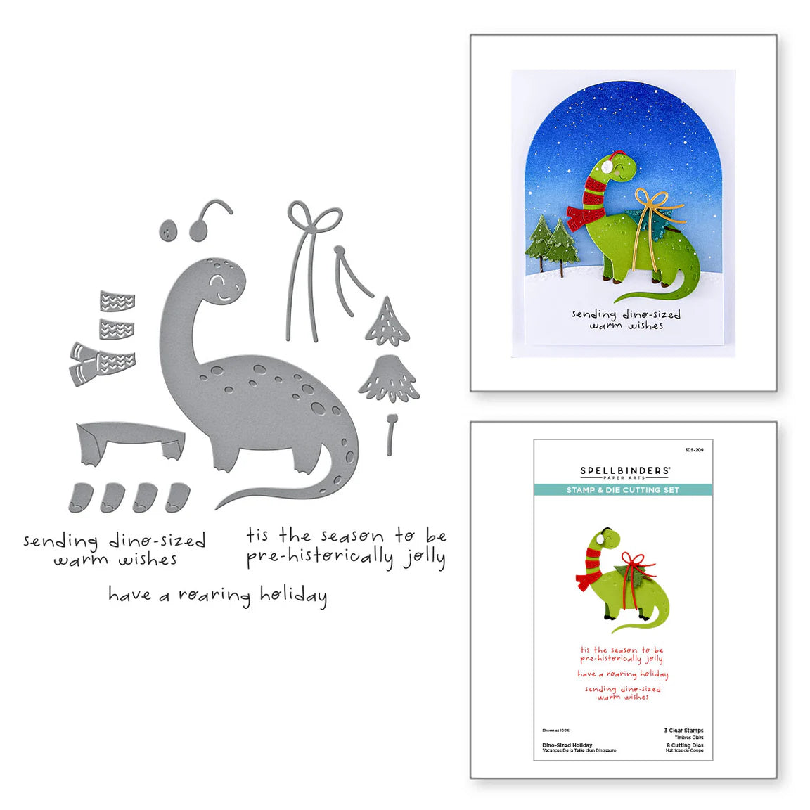 Dino-Sized Holiday - Exclusive Stamp and Die Set