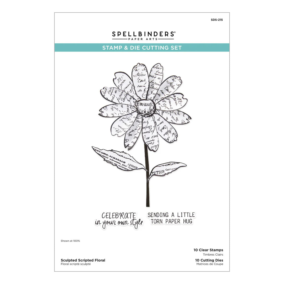 Spellbinders Sculpted Scripted Floral Stamp & Die Set from the Beautifully Imperfect Collection