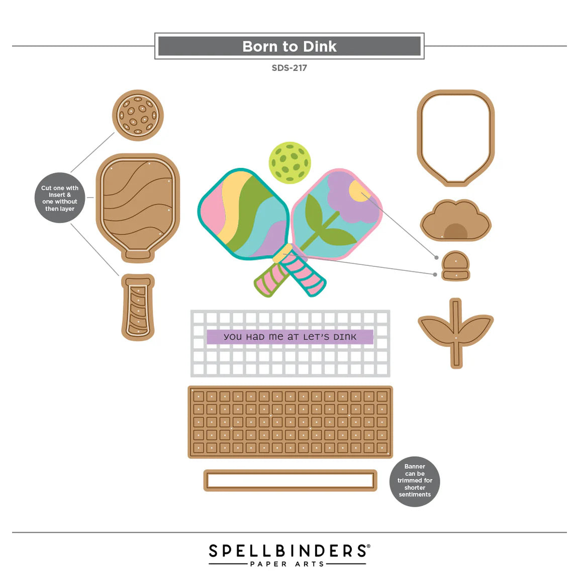 Spellbinders Born to Dink Stamp & Die Set