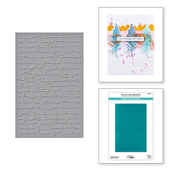 Spellbinders Scribbled Letter Embossing Folder by Dina Wakley