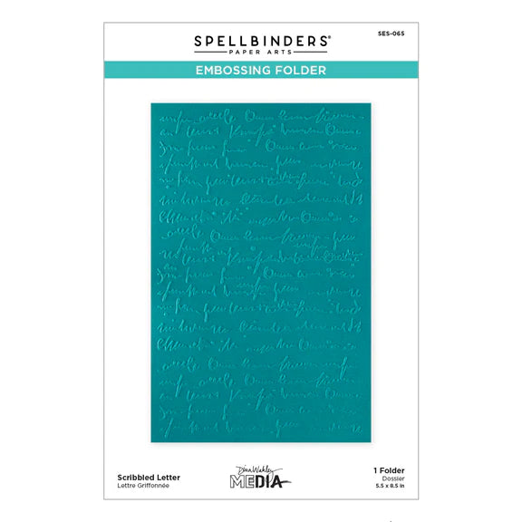 Spellbinders Scribbled Letter Embossing Folder by Dina Wakley