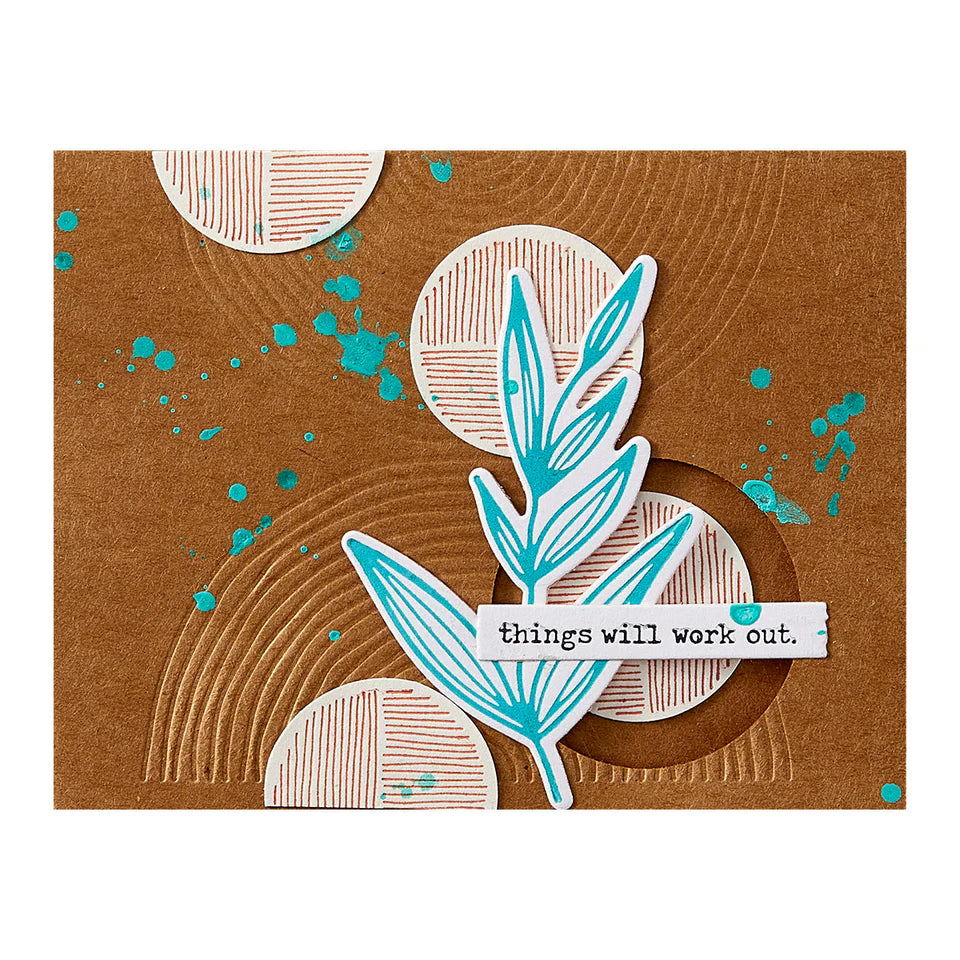 Spellbinders Lined Circles Embossing Folder by Dina Wakley