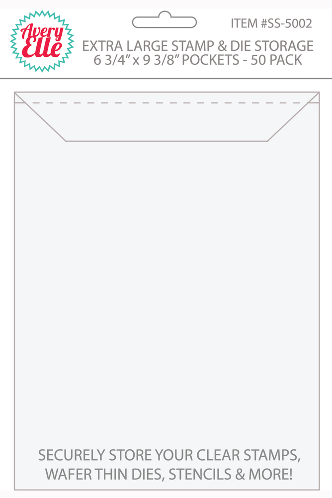 Avery Elle Extra Large Stamp & Die Storage Pockets 6 3/4" x 9 3/8" (50 pk)