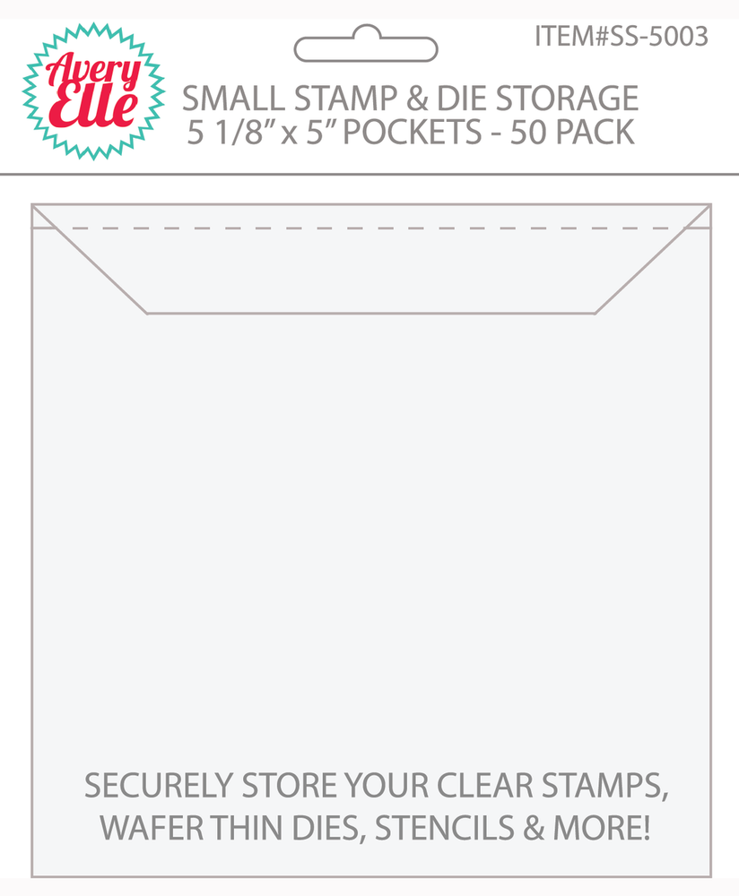 Avery Elle Small Stamp & Die Storage Pockets 5 1/8" x 5" (50 pk)