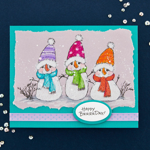 Spellbinders Stampendous FransFormer Snowy Friends Clear Stamp Set