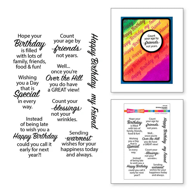 Stampendous Birthday Messages Stamp Set (Spellbinders)