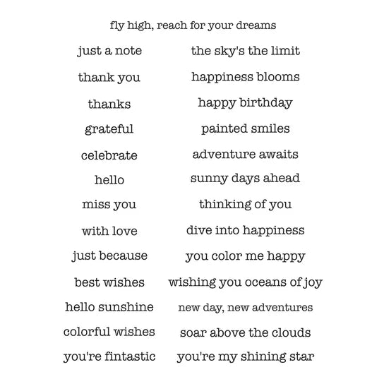 Spellbinders Typewriter Adventure Sentiments by Vicky Papaioannou