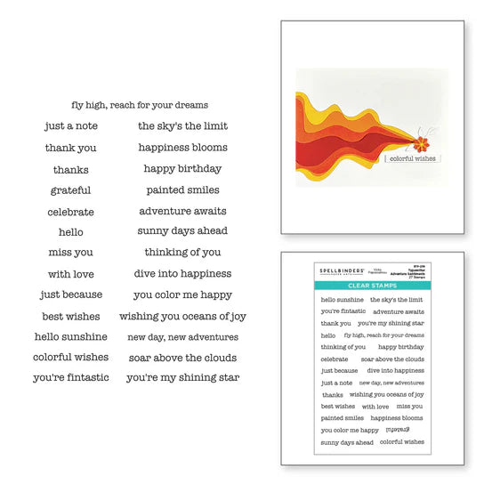 Spellbinders Typewriter Adventure Sentiments by Vicky Papaioannou