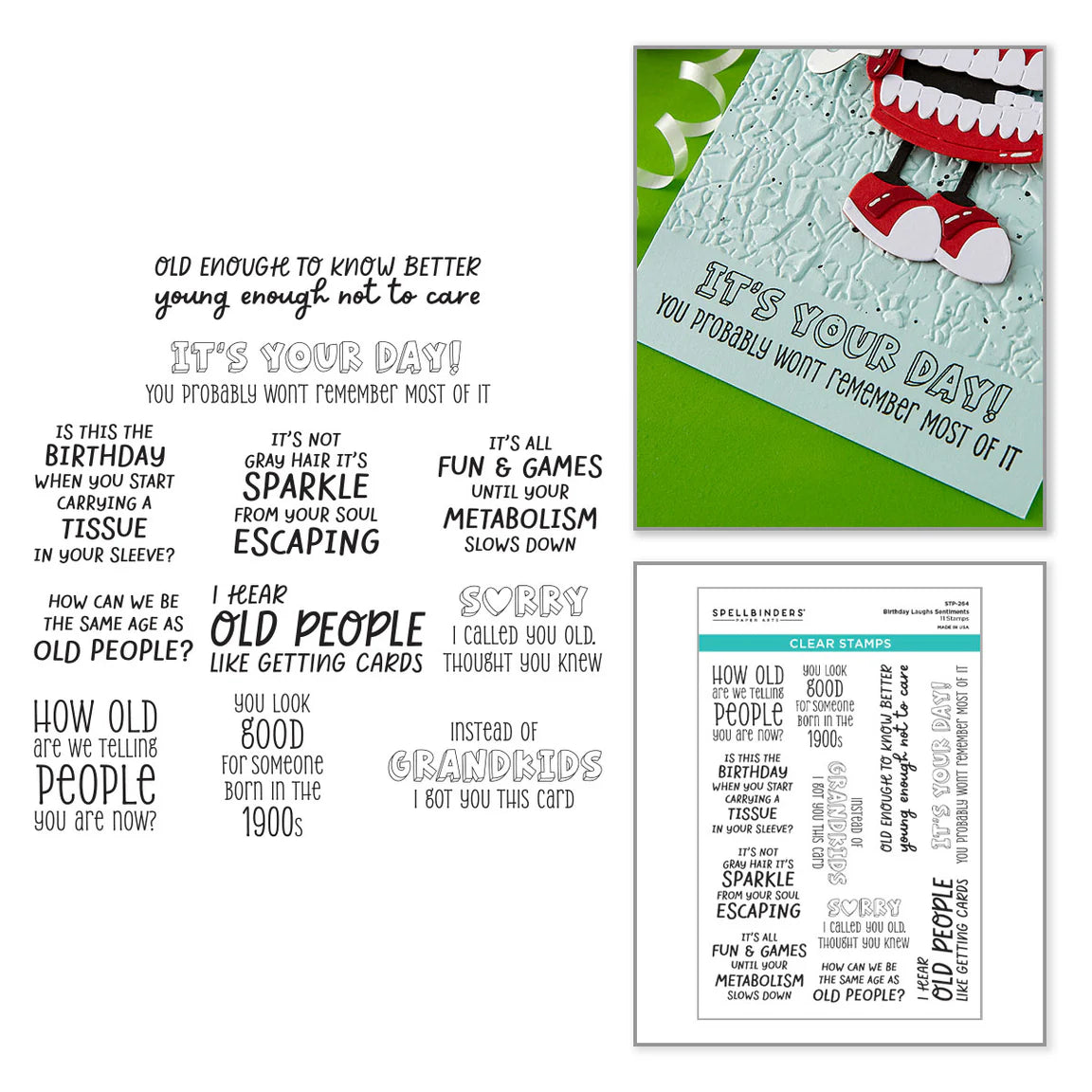 Birthday Laughs Sentiments Stamp Set