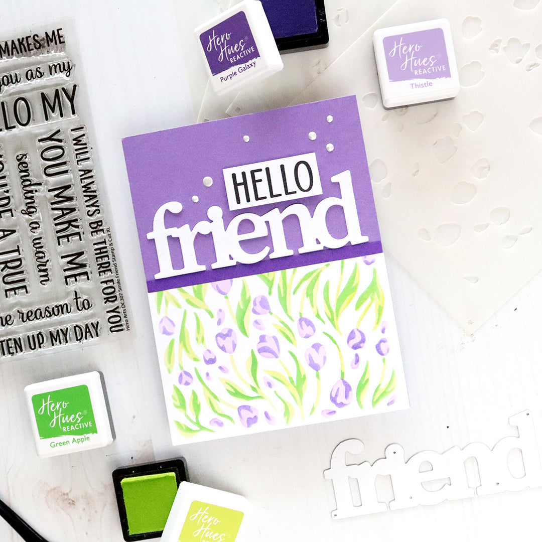 Hero Arts Smile Friend Stamp & Cut XL Set