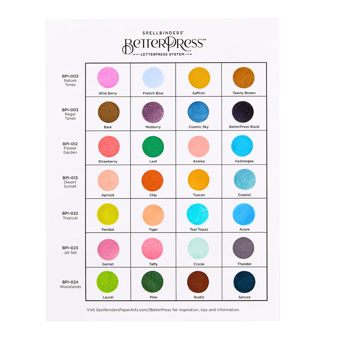 Spellbinders BetterPress Ink Mini Set - Jet Set, 4pk