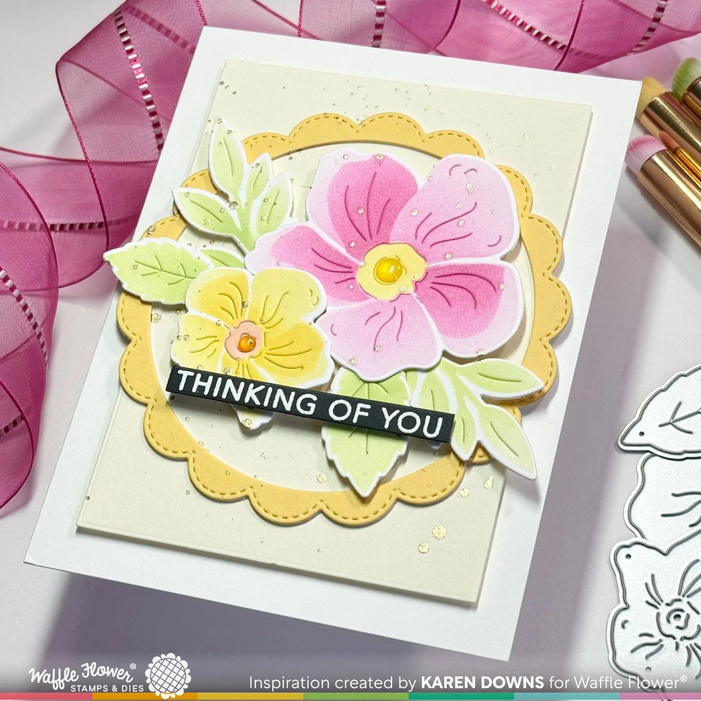 Waffle Flower Layered Flower Duo Die-n-Stencil