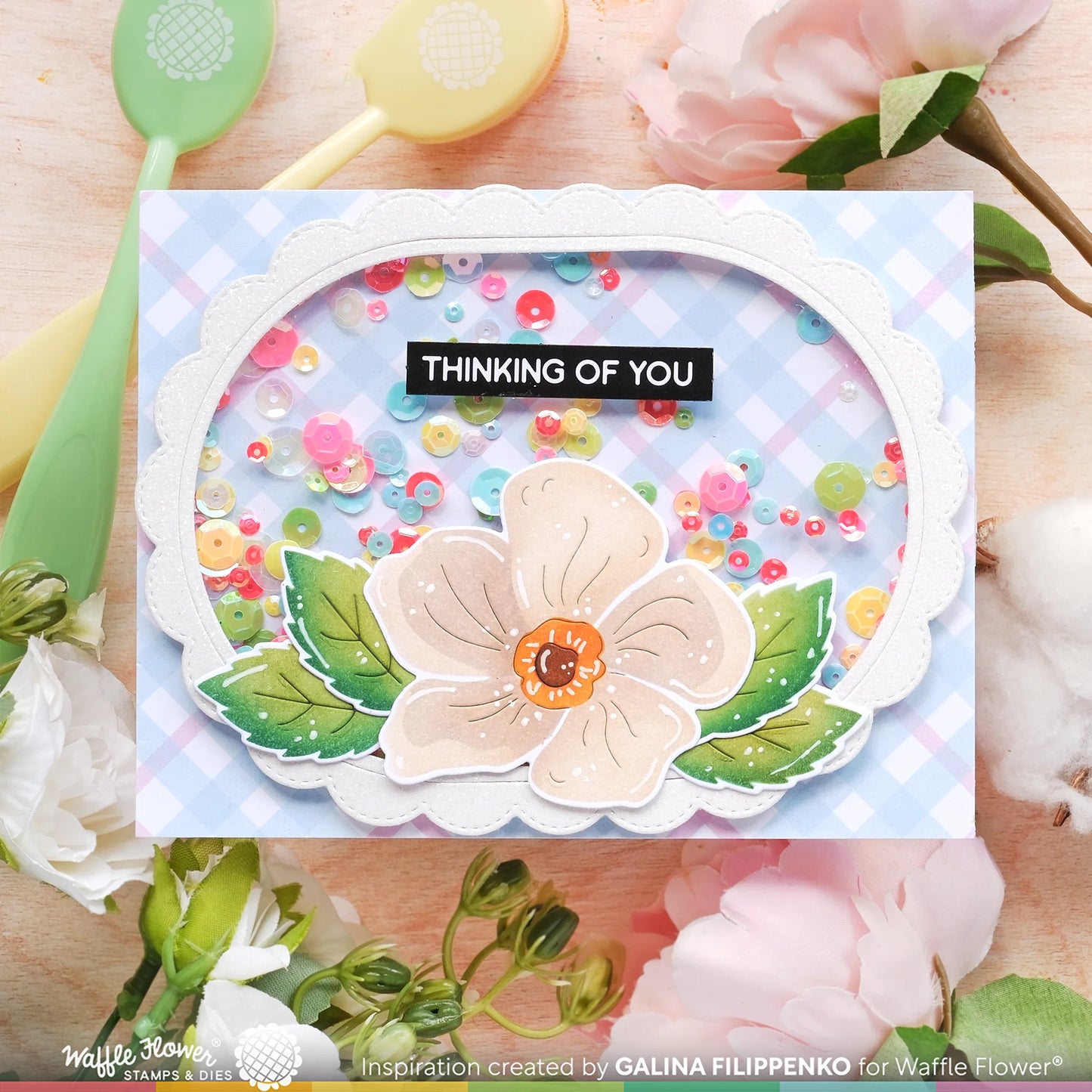 Waffle Flower Layered Flower Duo Die-n-Stencil