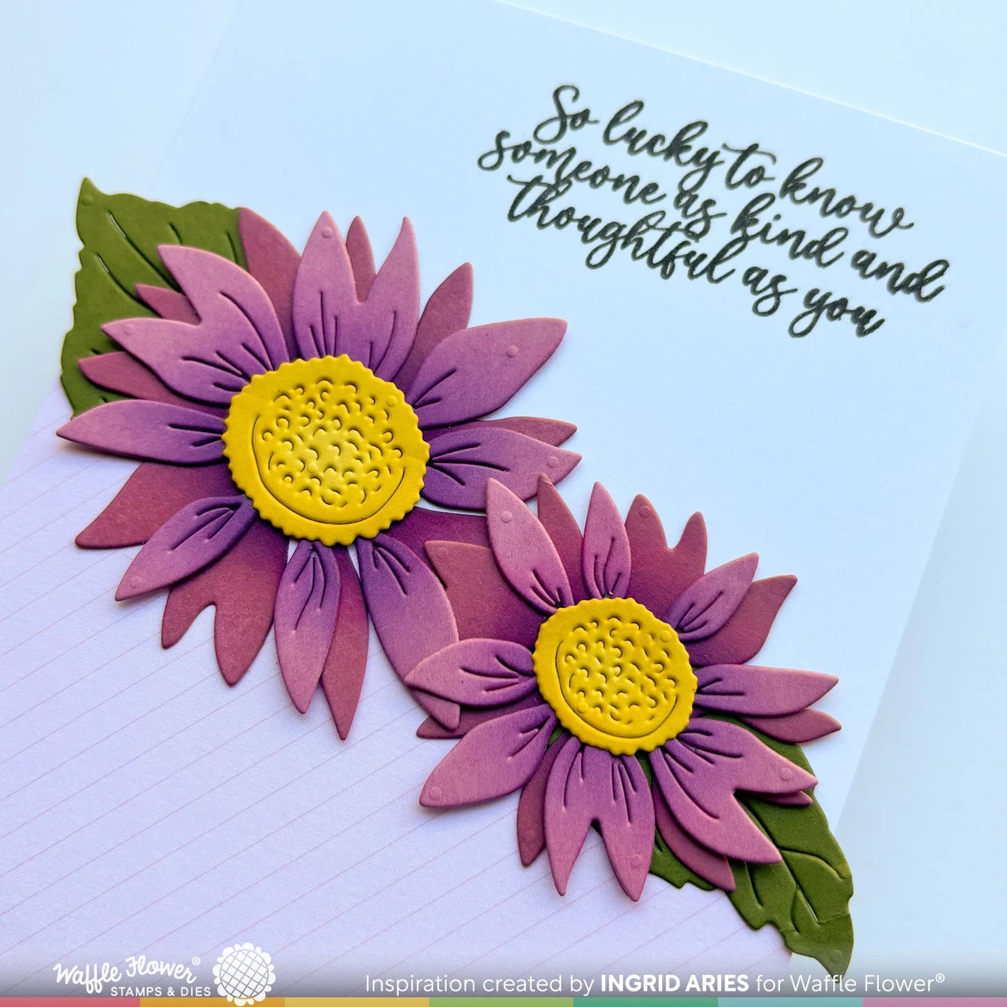Waffle Flower Inside Sentiments Thanks 2 Stamp Set