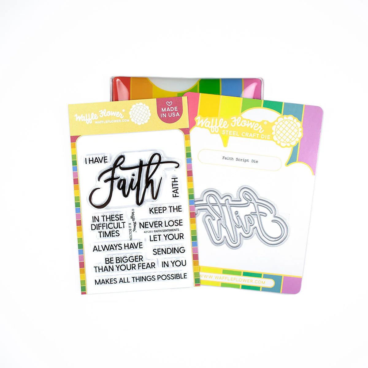 Waffle Flower Faith Script Combo (Stamp and Die set)