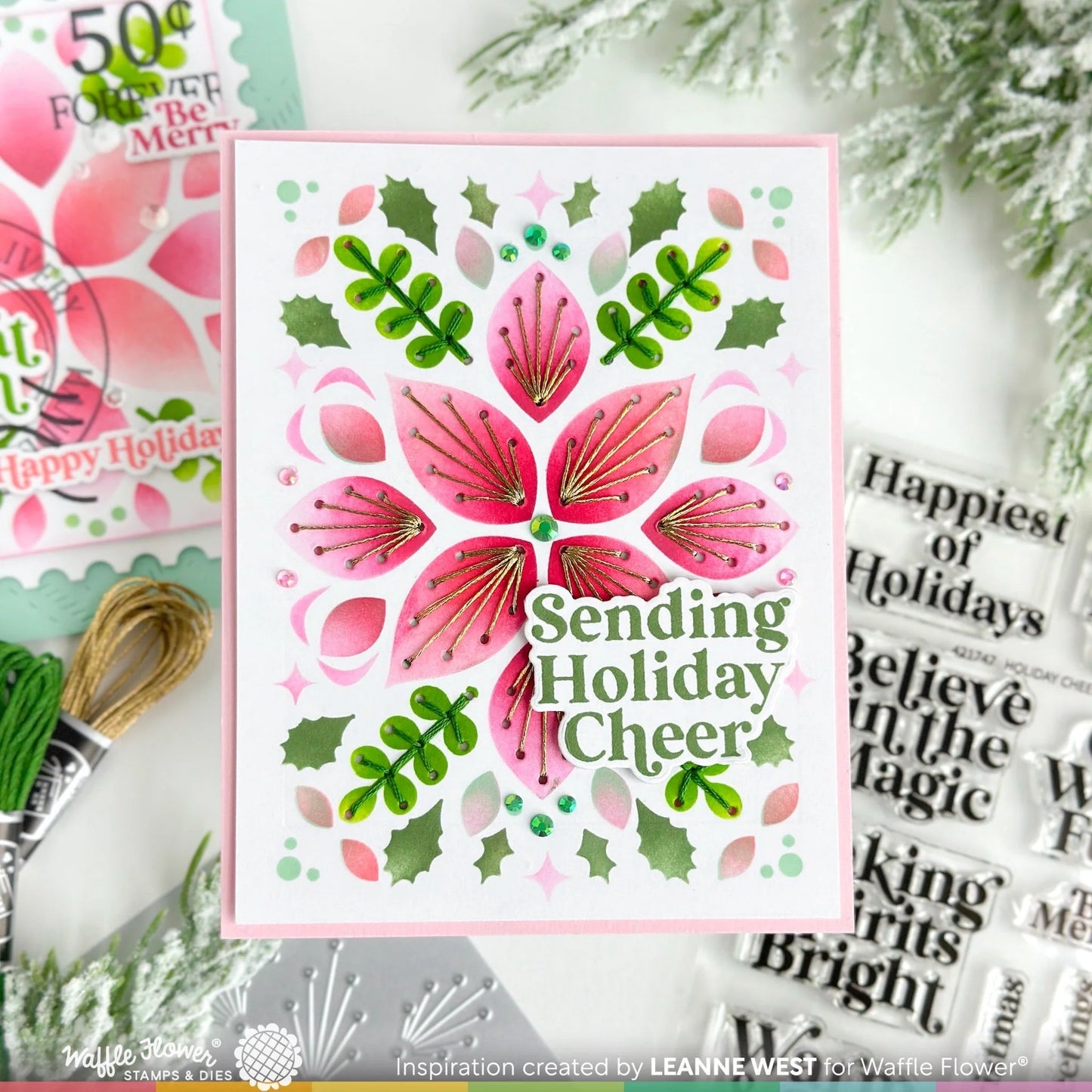 Waffle Flower Holiday Cheer Combo (Stamp and Die set)